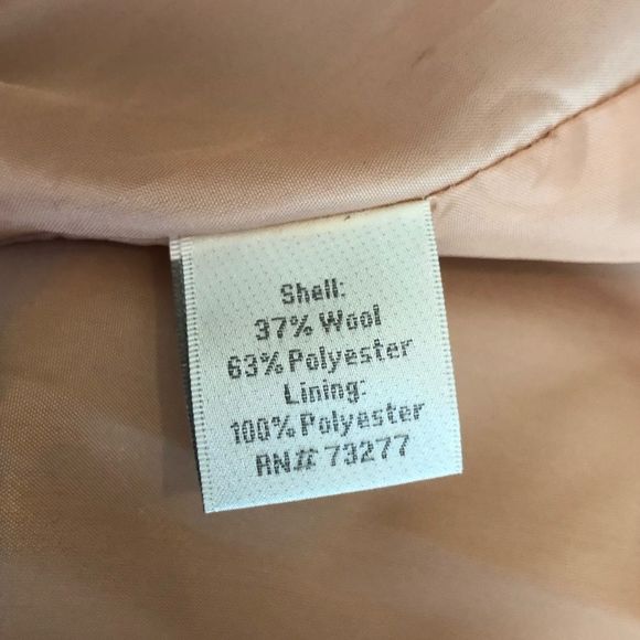 LC Lauren Conrad Blush Pink Bow Back Lined Peacoat Wool Blend NWT - Picture 13 of 15